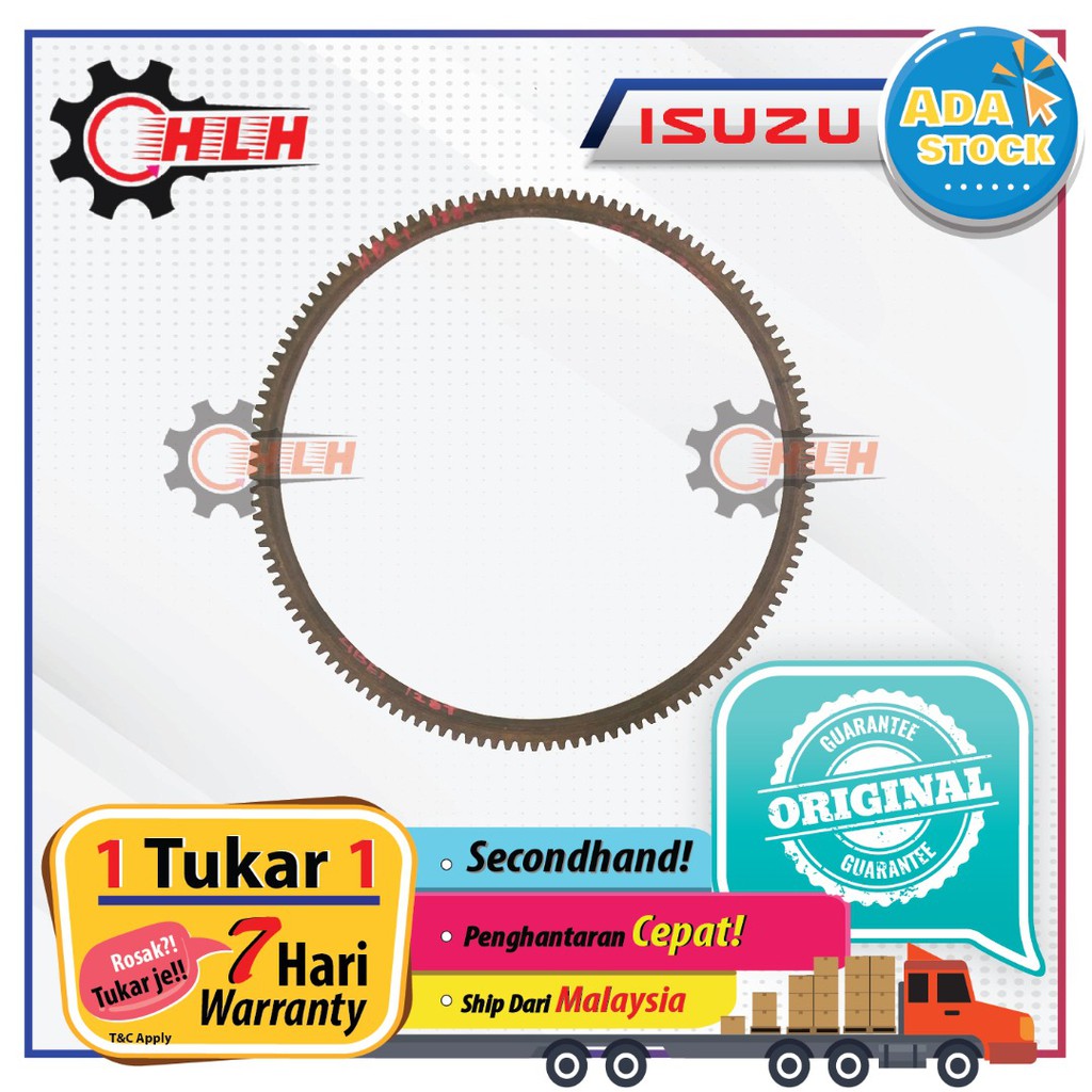 ISUZU NPR 4BD1 4BE1 - FLYWHEEL RING GEAR 128T (SECOND ORIGINAL / NEW ...