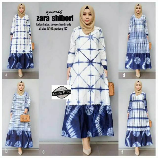 Zara SHIBORI BATIK GAMIS Beautiful HANDMADE MUSLIM KONDAMGAN Uniform ...