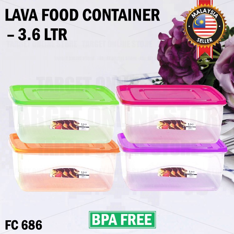 LAVA Food Container Storage 3.6L FC686 BPA FREE/Bekas Makanan LAVA ...