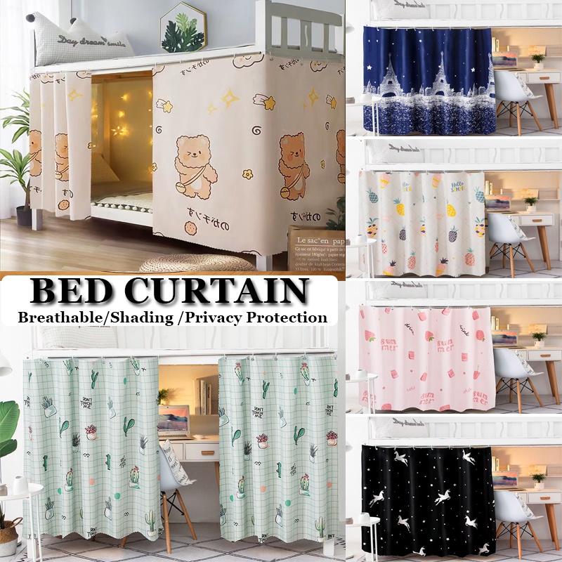 Single Bed Bunk Bed Tent Curtain 1.35*2M Students Dormitory Thin