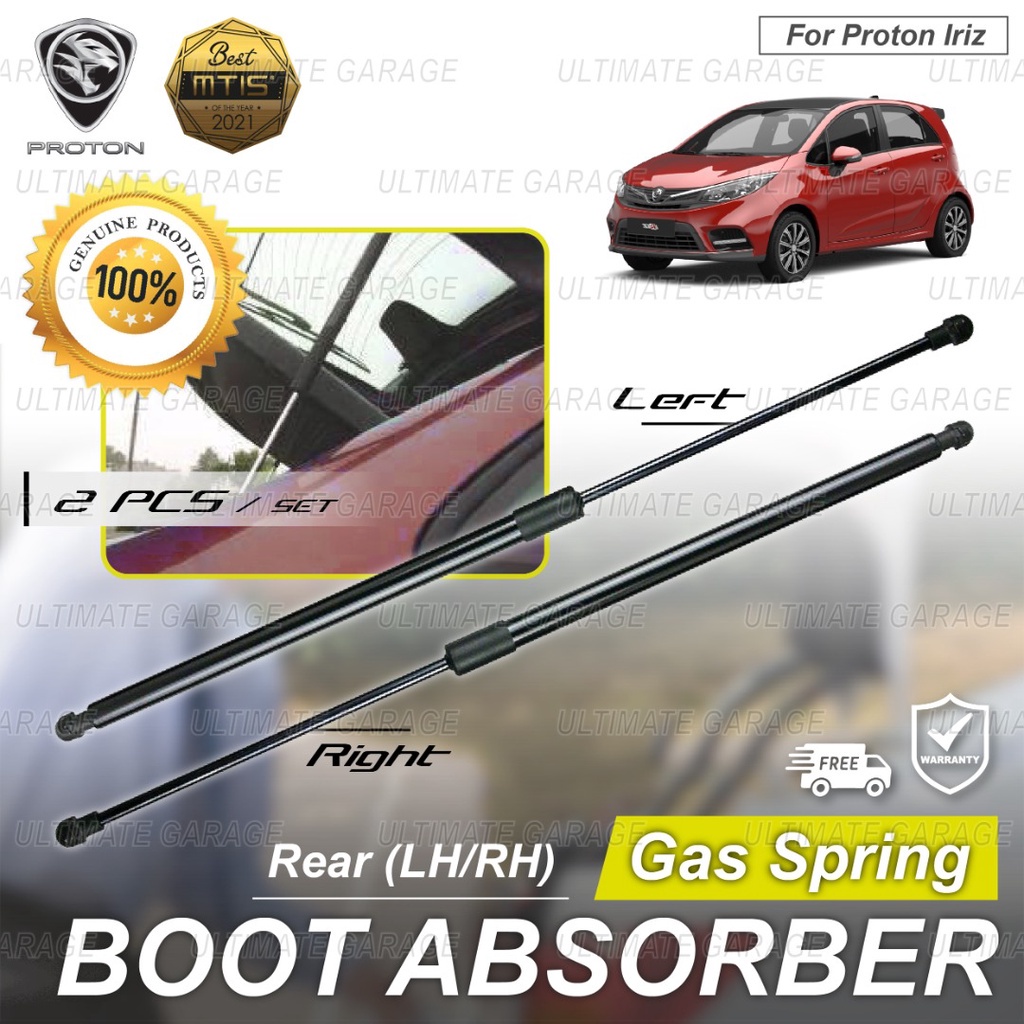100% GENUINE PROTON IRIZ PAIR LEFT RIGHT REAR BOOT ABSORBER GAS SPRING ...