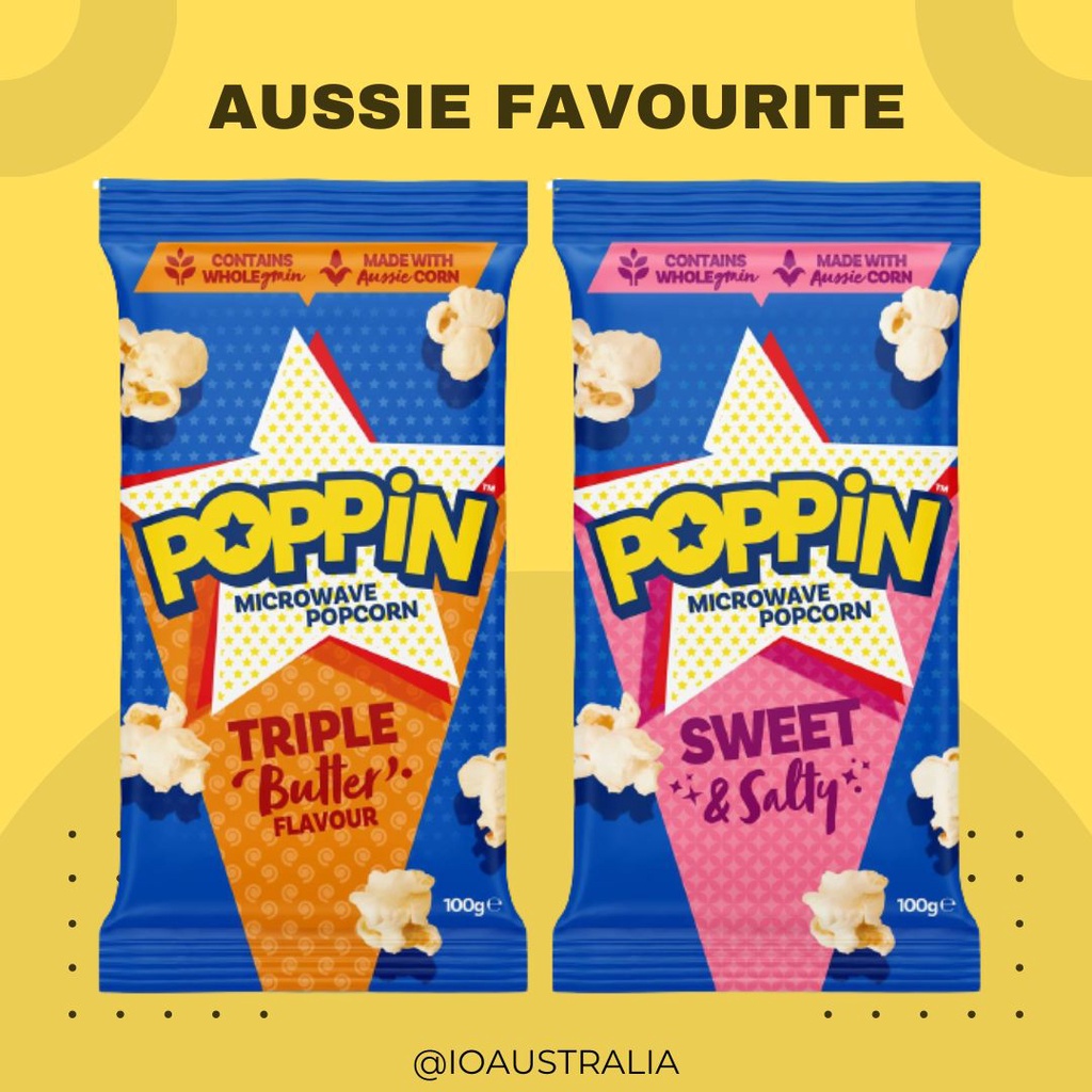 Poppin Microwave Popcorn 100g Triple Butter / Sweet Salty Shopee Malaysia