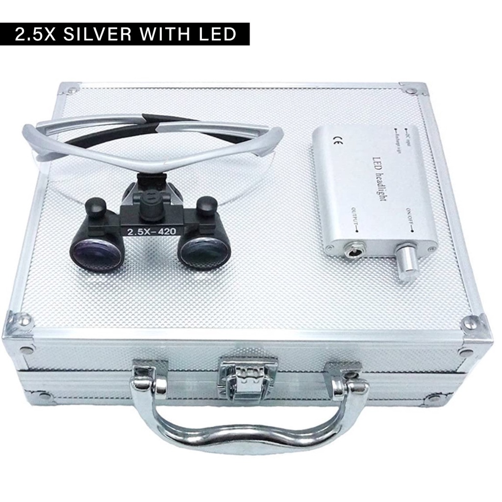 3.5/2.5X Dental Loupe Dental Lab Medical Loupe Dental Magnifier Binocular Headlight Dentists