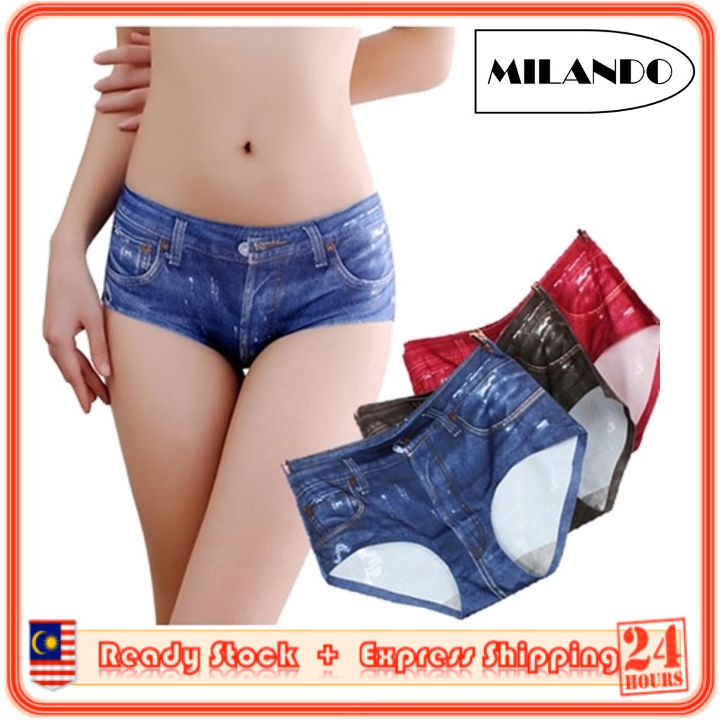 Amazing Imitation Sexy Underwear 3d Print Denim Breathable Thin Briefs  Women Jean Shape Cotton Panties Female Knickers Lingerie - Panties -  AliExpress