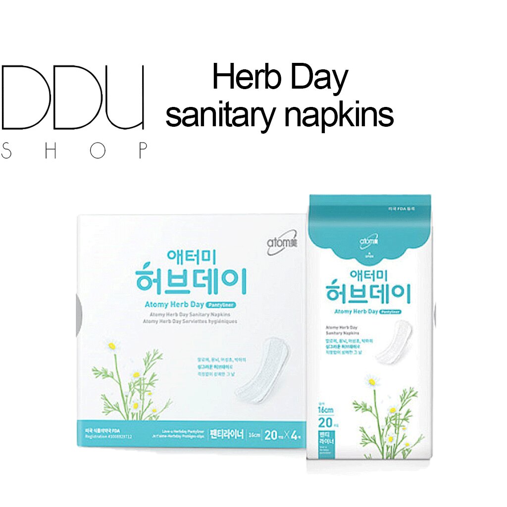 Atomy / Herb Day sanitary napkins / Large, Medium, Panty Liner Shopee