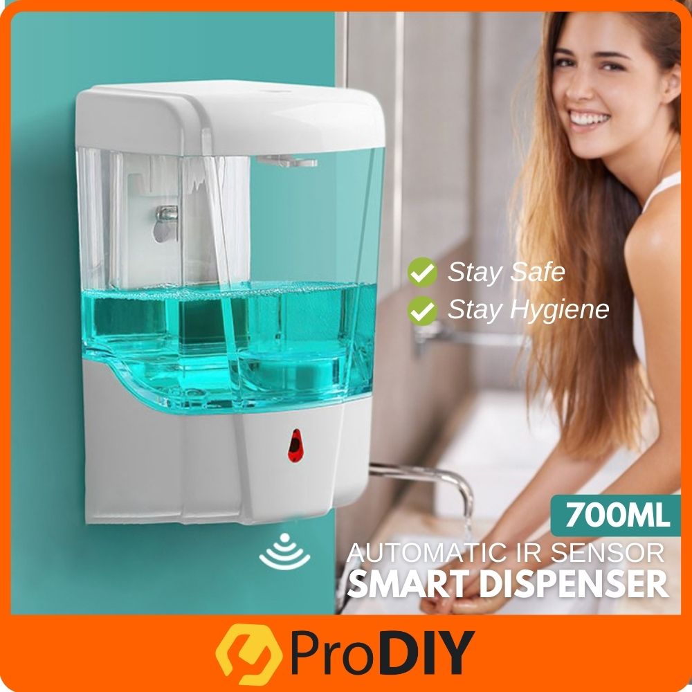 700ml Automatic Soap Dispenser IR Sensor Dispenser Touchless Hand Free Wall