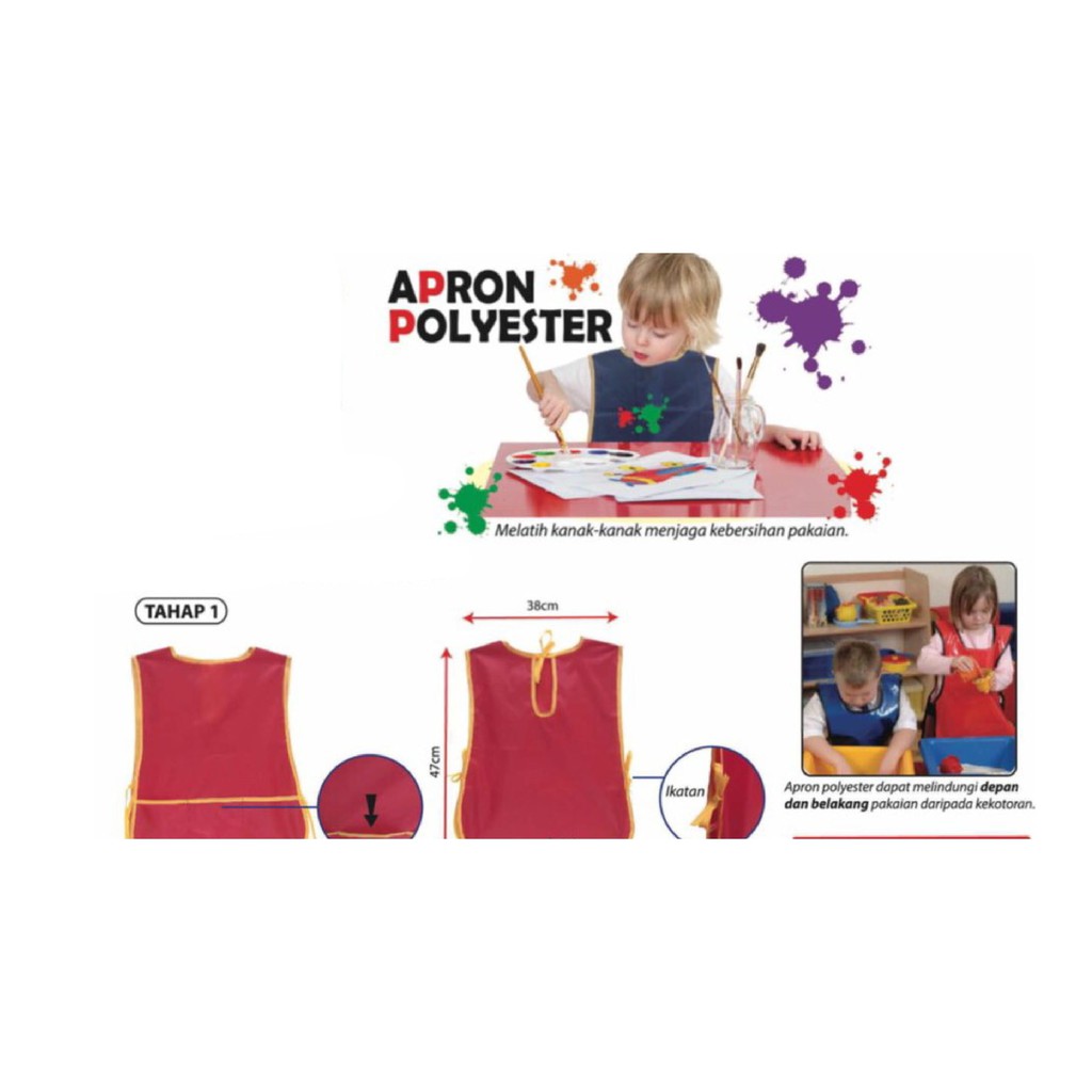 A Apron Premium Kanak Kanak (8's) Shopee Malaysia
