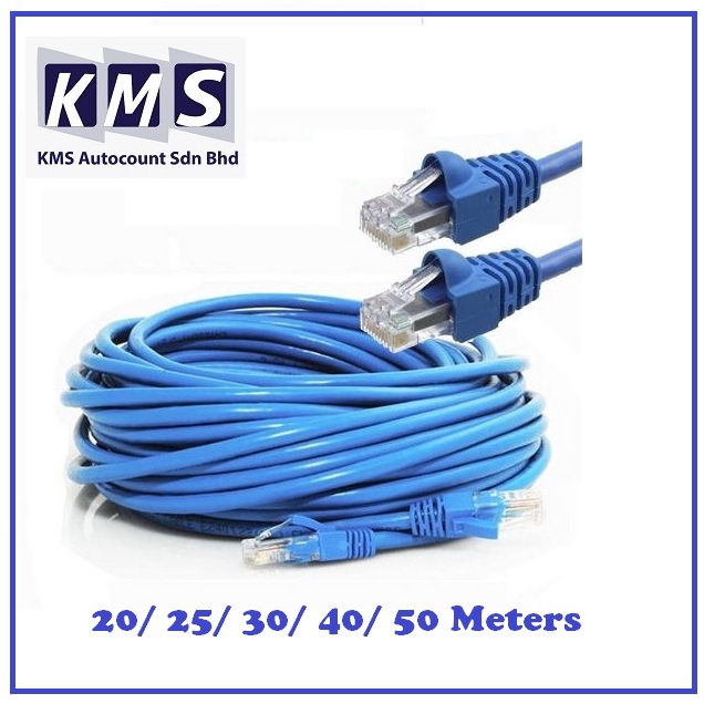 CAT5 CAT5E Ethernet RJ45 Lan Cable Cord Wire Male Connector(20-50Meters ...