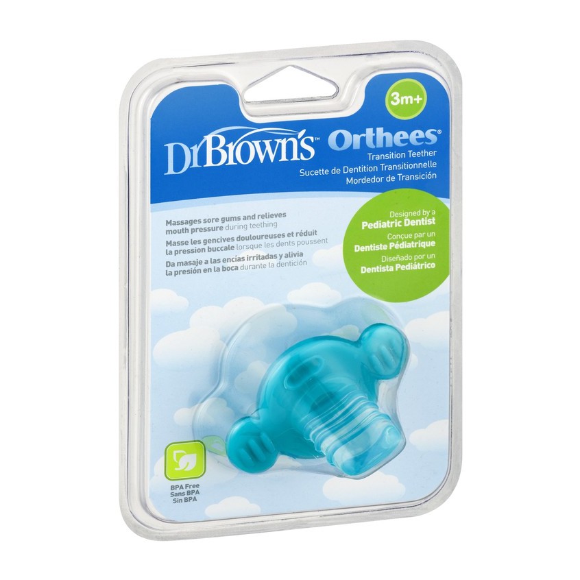 TE333 DR BROWN'S BLUE ORTHEES TRANSITION TEETHER | Shopee Malaysia