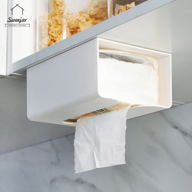 SWEEJAR Tissue Box Simple Plastic Multifunctional Kitchen Paper Storage ...