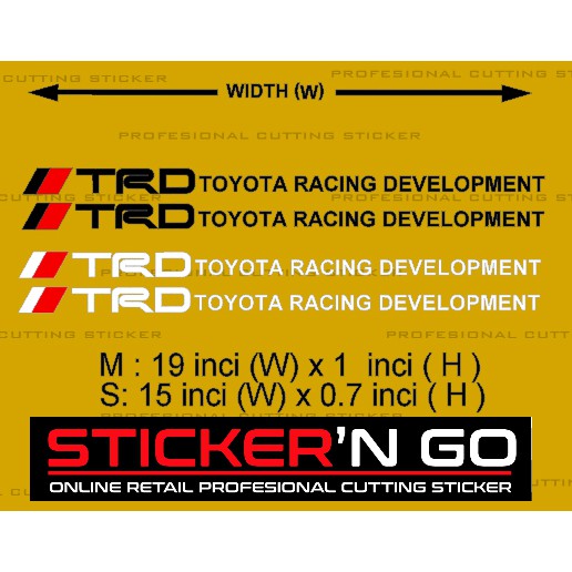STICKER CUTTING CUSTOM TRD TOYOTA RACING DEVELOPMENT | Shopee Malaysia