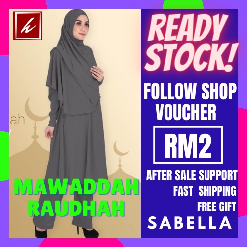 READY STOCK SUIT MUSLIMAH UMRAH JENIS RAUDHAH DAN MAWADDAH JENAMA ...