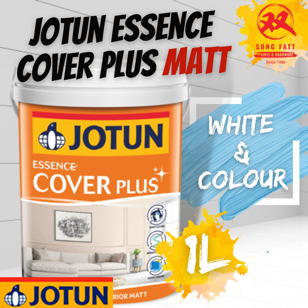 Jotun Cover Plus Matt Whitecolour 1l Song Fatt Easy Cleanmajestic True Beautyeasy Wash 7575