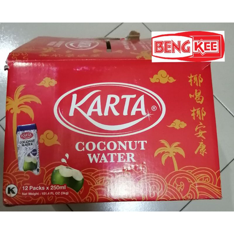 Beng Kee🔥ctn Karta Coconut Water 250ml12pcs🔥 Shopee Malaysia 2436