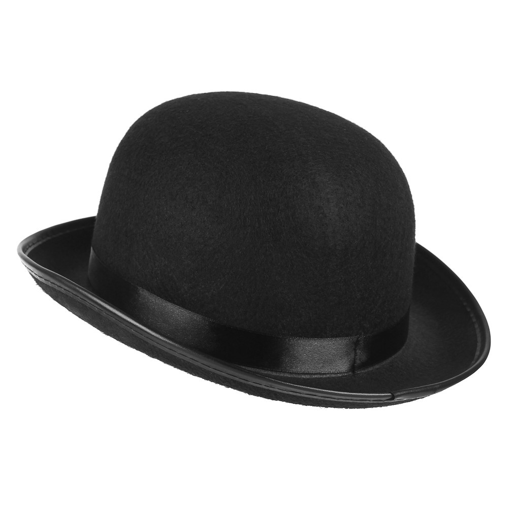 Black Steampunk Formal Dome Hat Wool Felt Vintage Magician Fedoras ...