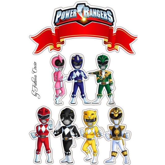 Custom Cake Topper with power rangers theme name | Shopee Malaysia