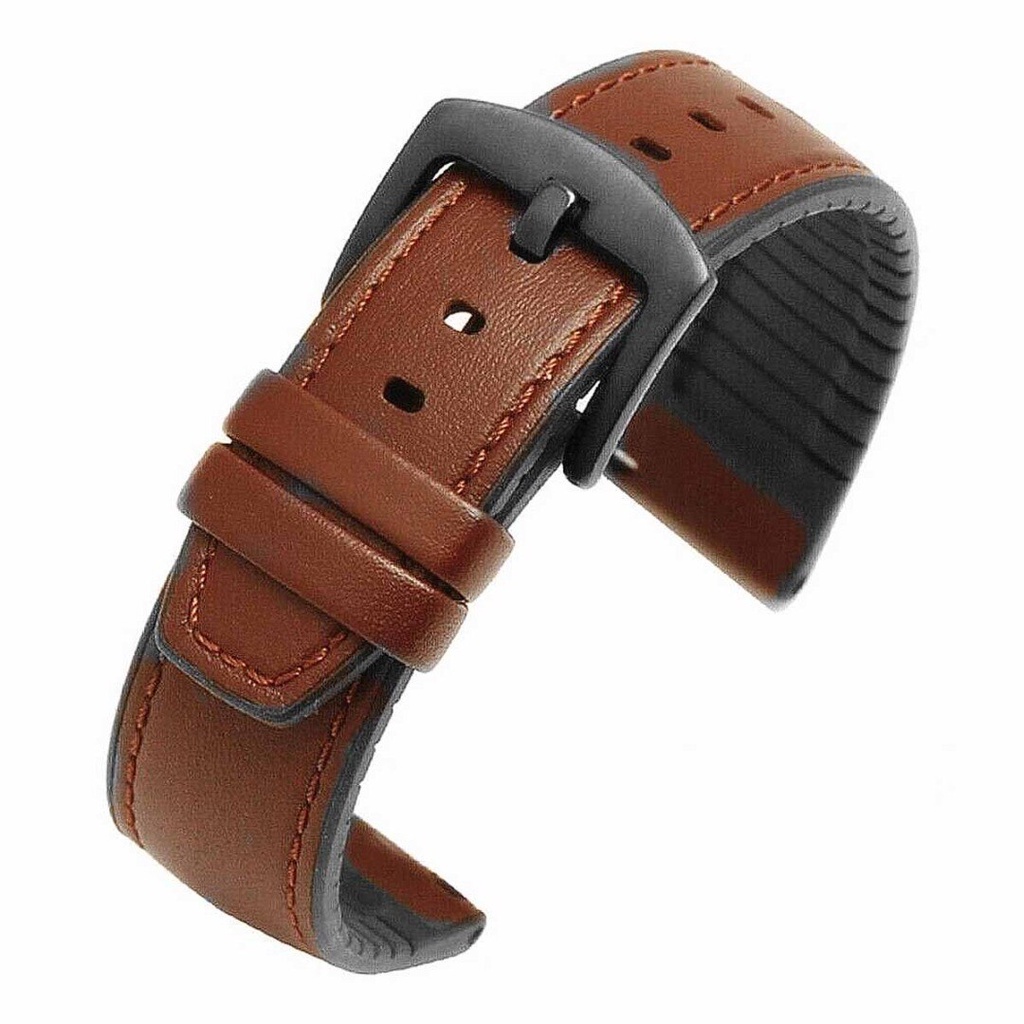 Vintage Silicone Leather Bracelet Men Watch Bands Strap For Fossil