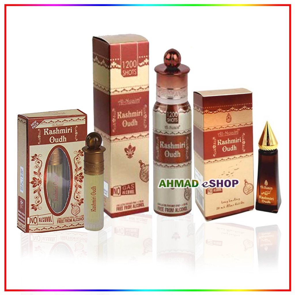 *Original* Al Nuaim Kashmiri Oud Collection 6ml/20ml/100ml Shopee