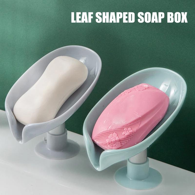 Creative Leaf Shaped Soap Box Bathroom Soap Holder Dish Bathroom ...