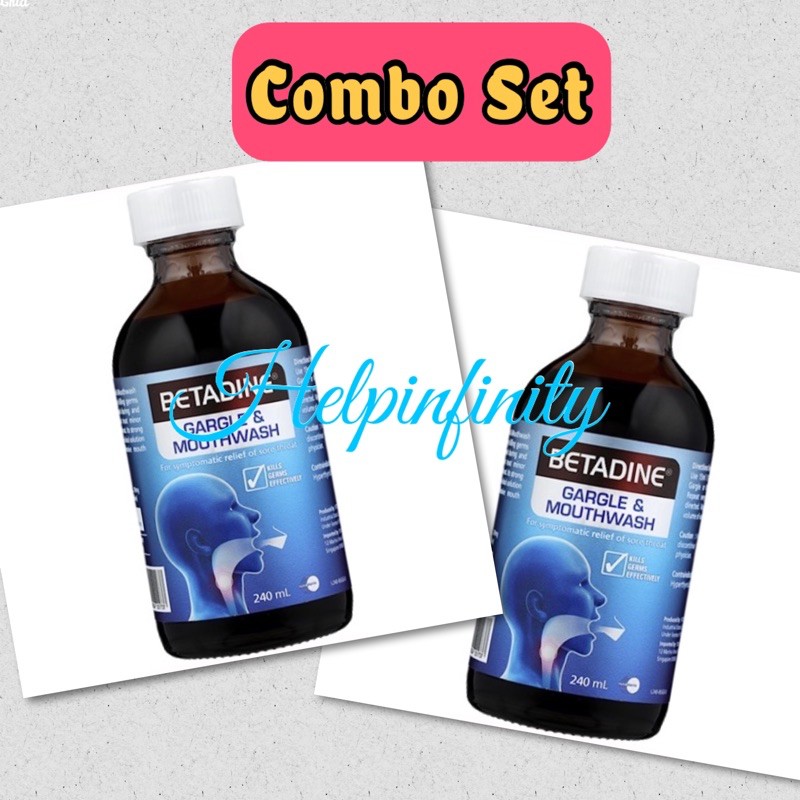 Betadine Gargle & Mouthwash Wide Germicidal Action Against Bacteria