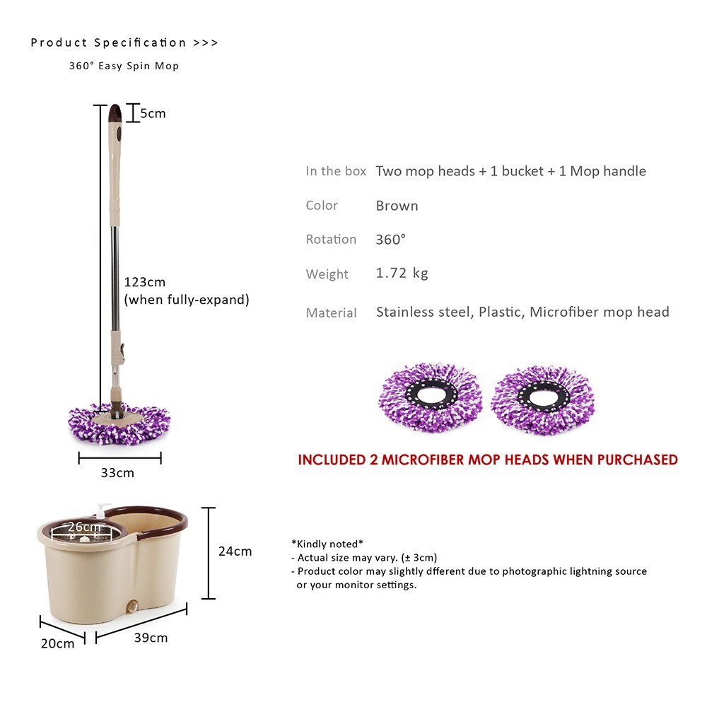 Easy Spin Mop Accessories Refill Cloth Replacement Spare Parts 360