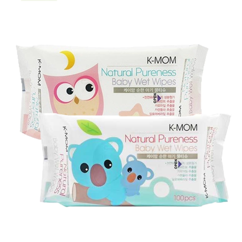 Kmom Korea Premium Wet Wipes Embossed With Lid (100C) Shopee Malaysia