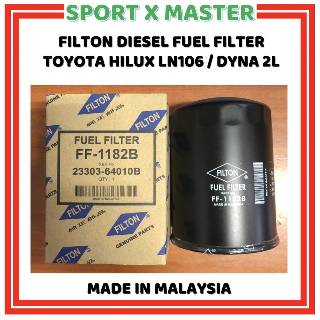 FILTON DIESEL FUEL FILTER TOYOTA HILUX LN106 / DYNA 2L Shopee Malaysia