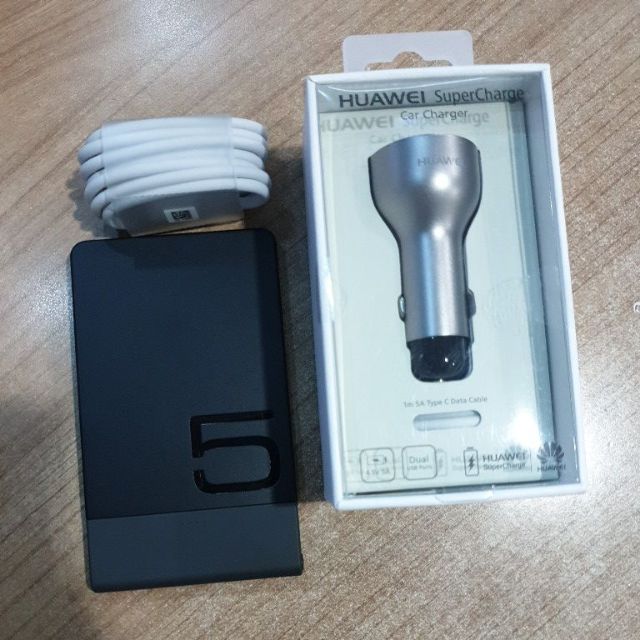 💯 Huawei Supercharge Car Charger AP38 + Power Bank 5000mAh + Type C USB