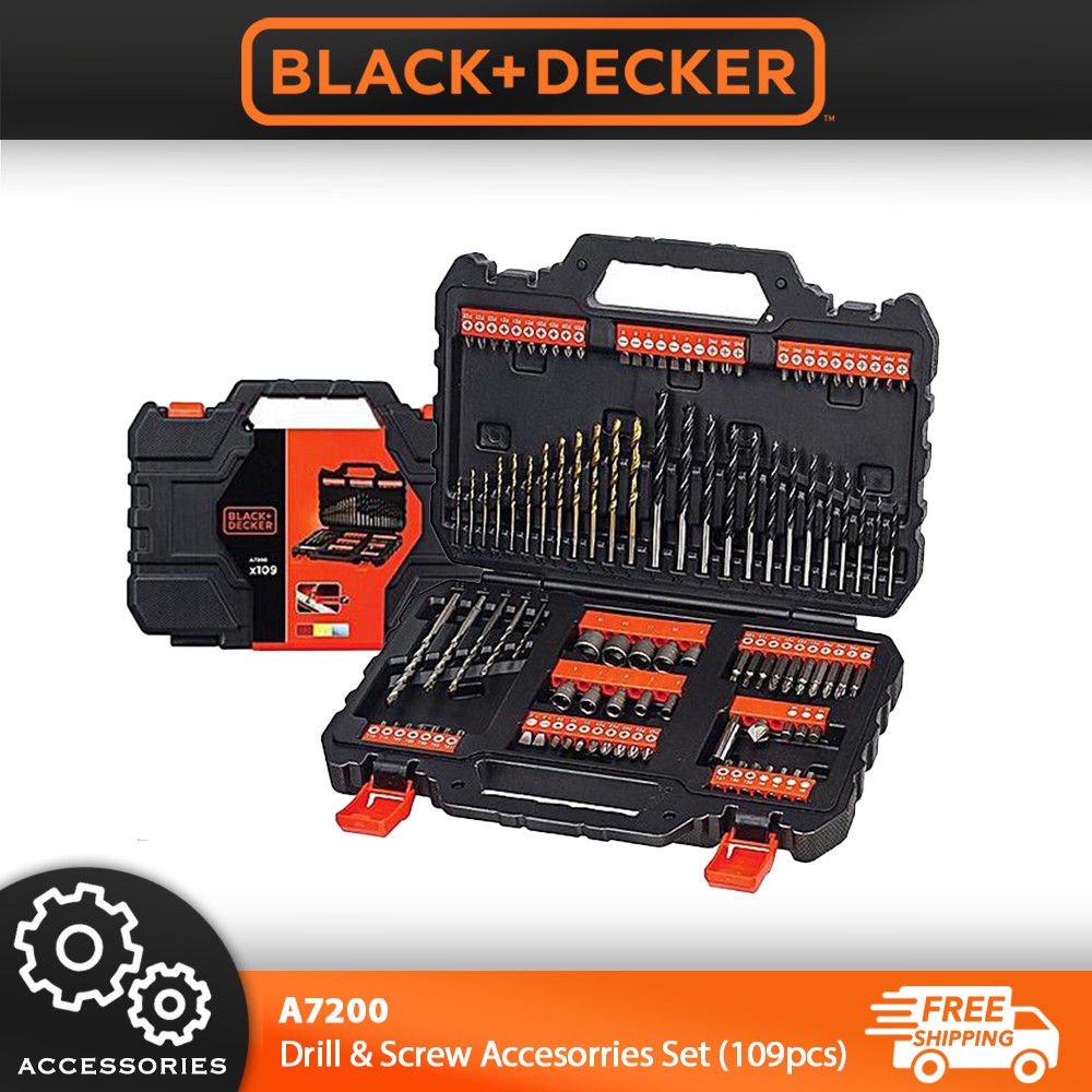 Black+Decker 109 piece Mixed Drill & screwdriver bit set