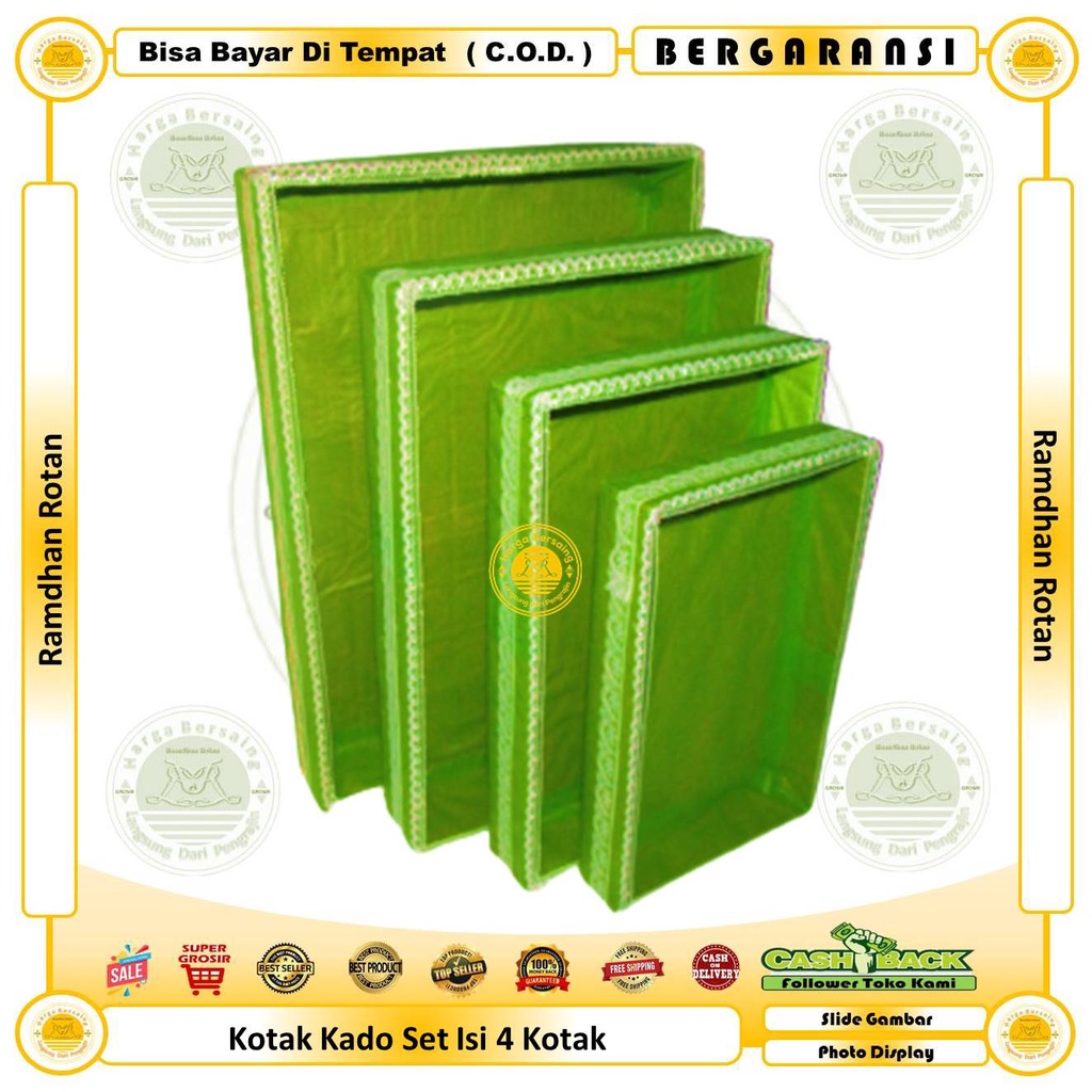 Gift Box Set Of 4 Boxes Made Of Cardboard And KnickKnacks RAMDHAN