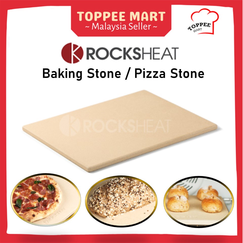 [FREE GIFT] ROCKSHEAT BAKING STONE / PIZZA STONE CORDIERITE [MALAYSIA