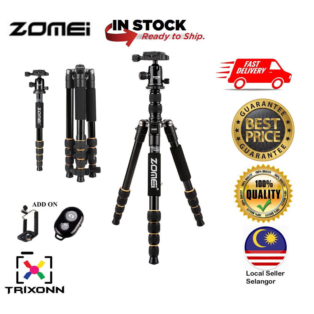 Zomei Q666 Portable Camera Travel Portable Video Tripod monopod Stand ...