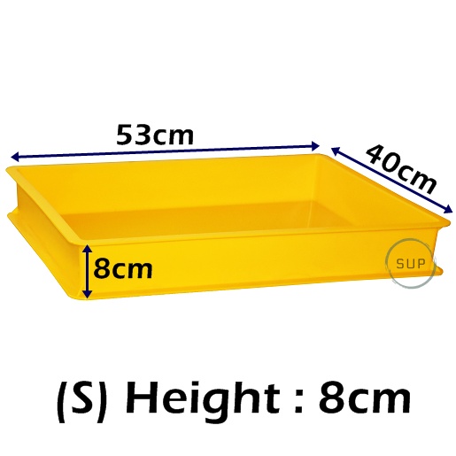 Yellow Food Grade Stackable Plastic Cake Tray / Bakery Bread Yellow