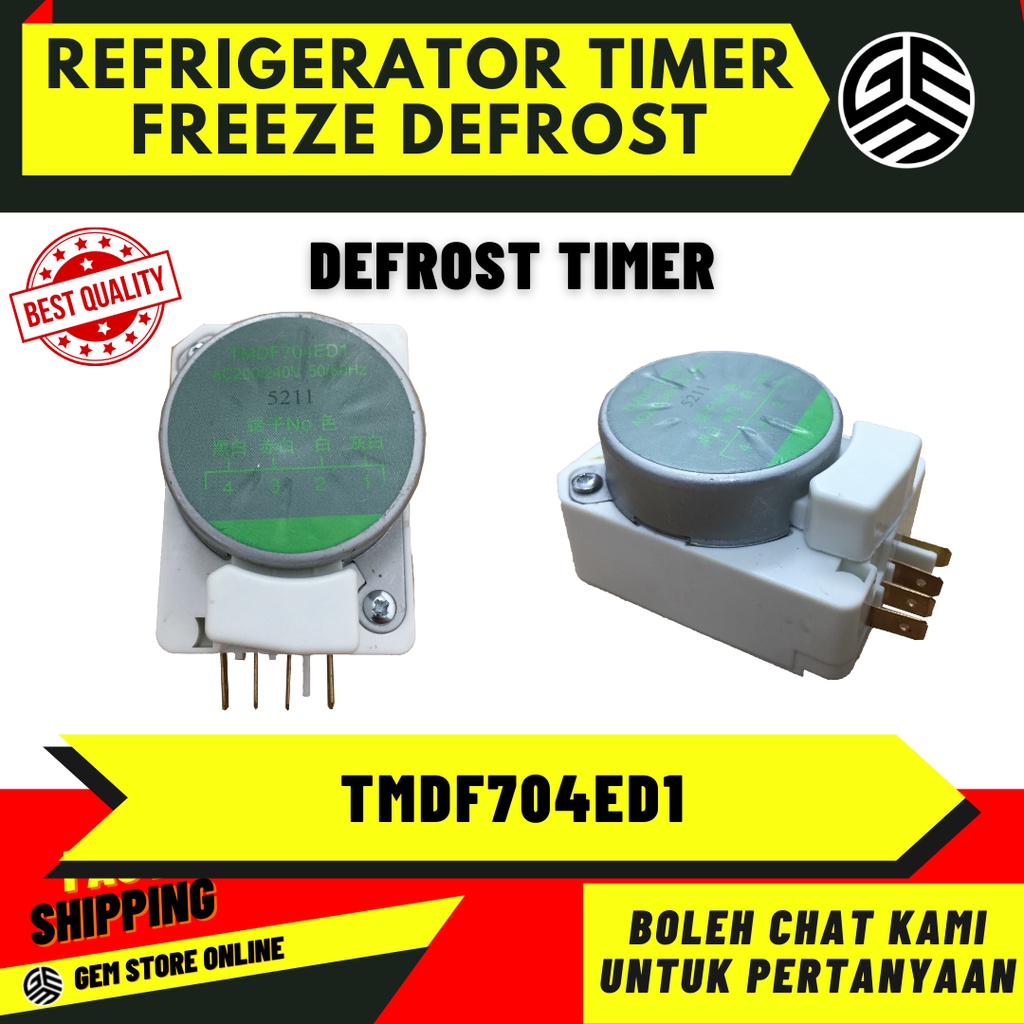REFRIGERATOR TIMER / DEFROST TIMER / TIMER PETI SEJUK Normal TMDF704ED1 ...
