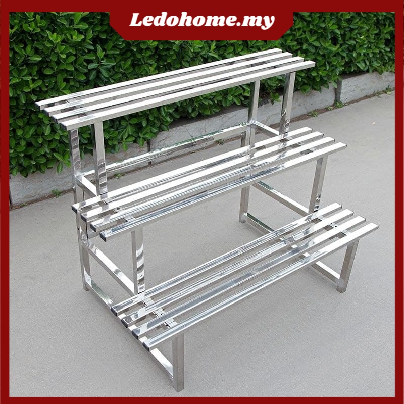 Stainless Steel Flower Rack Plant Racks Flower Stand Rak Bunga