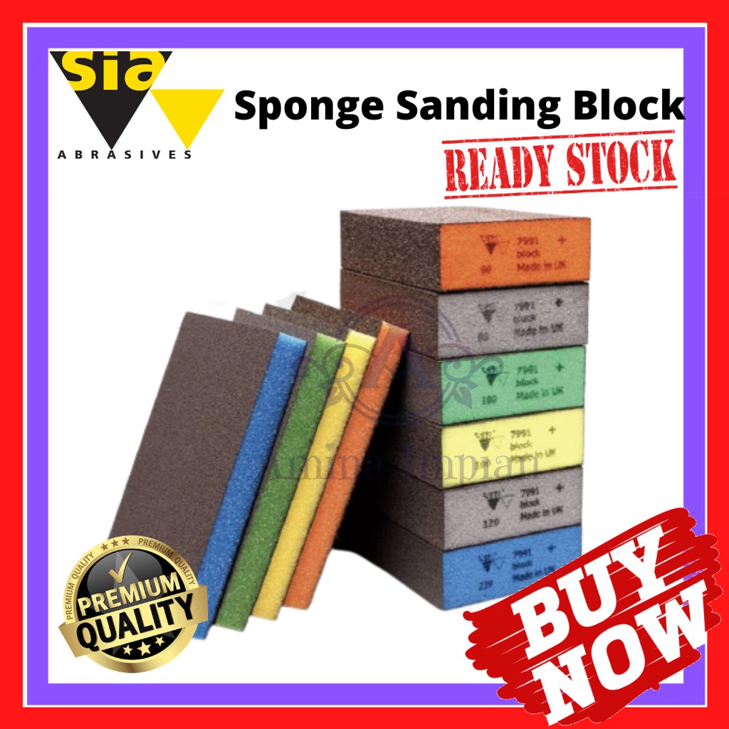 100 Original SIA Sponge Block Sanding Block DIY Craft Homemade