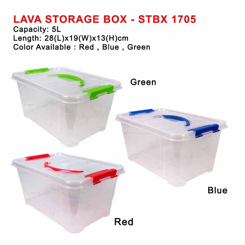 5LTR LAVA STORAGE BOX STBX1705_PLASTIC STORAGE BOX_BEKAS SERBAGUNA ...