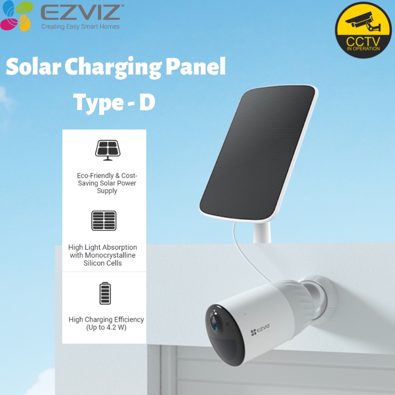 EZVIZ Solar Charging Panel - Designed for EZVIZ Battery-Operated ...