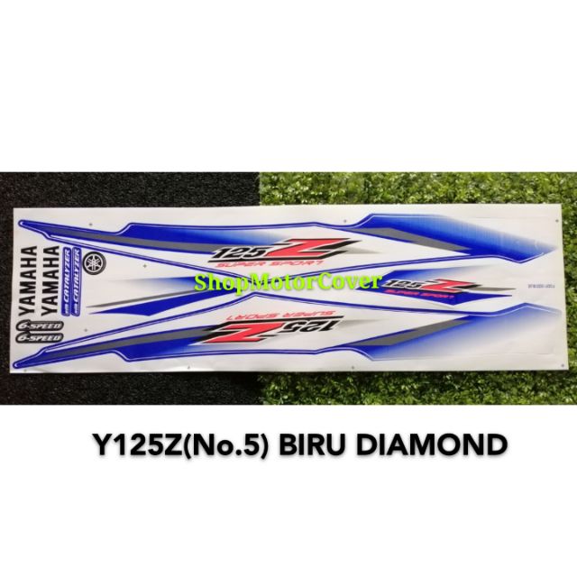 🔥MORITAKA 🔥 YAMAHA Y125Z Y125 125 (NO.5) BIRU DIAMOND ~ STICKER BODY ...