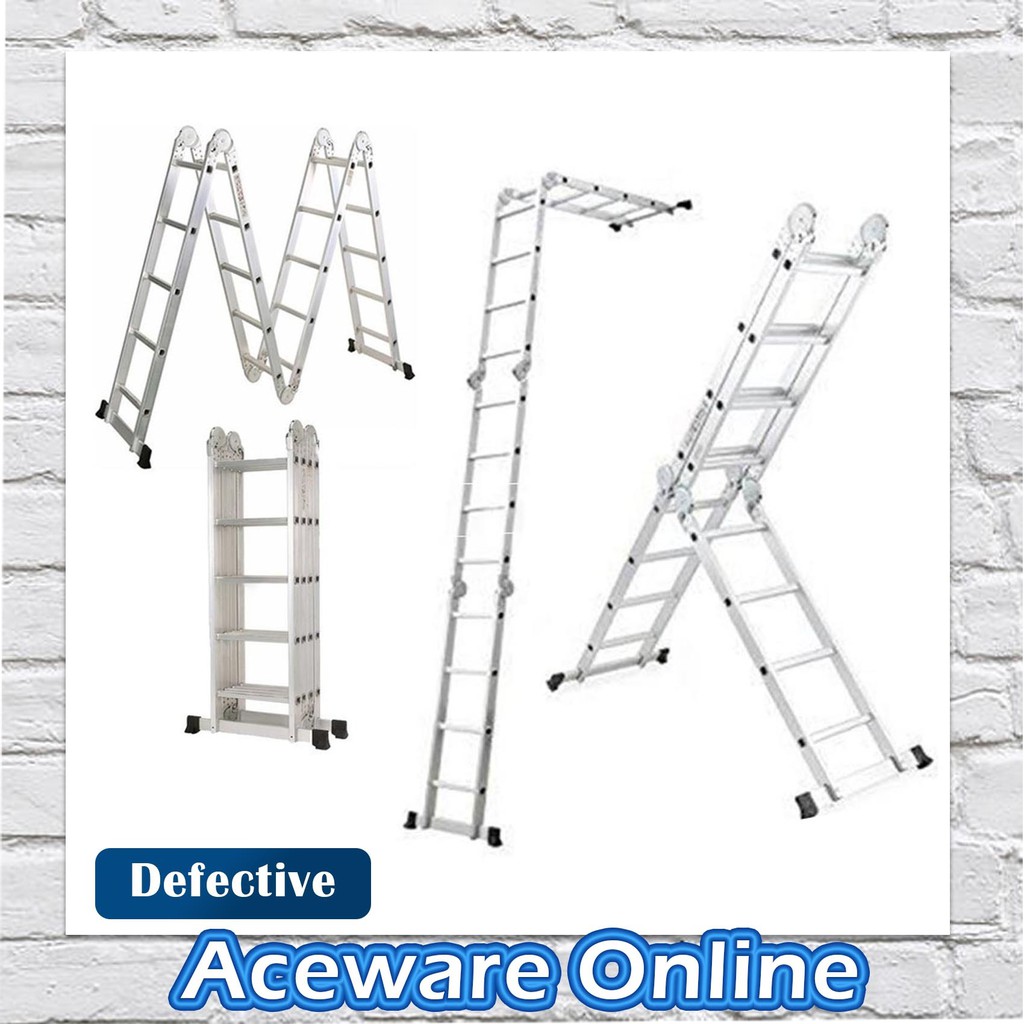 DEFECTIVE M57 20 STEP MULTIPURPOSE ALUMINIUM LADDER (Tangga Aluminium ...