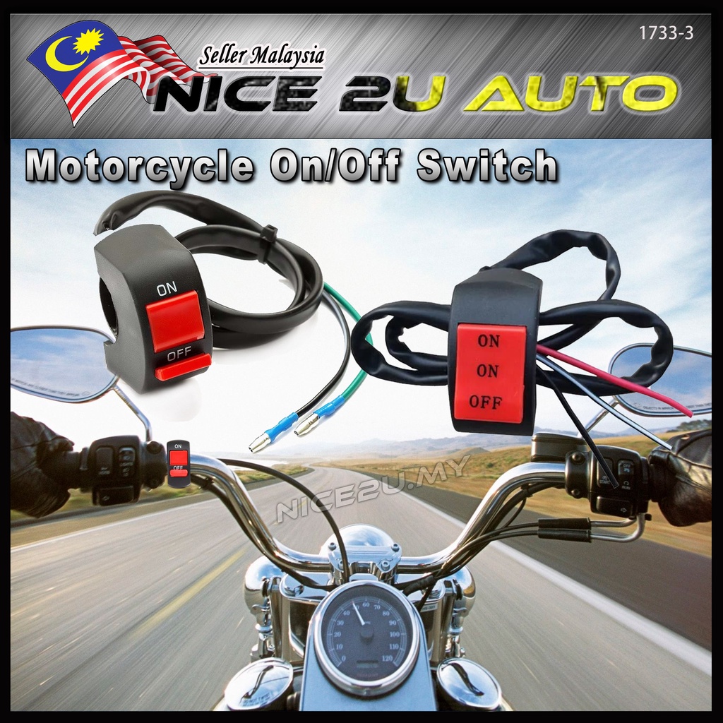 Universal Motorcycle Handlebar On/Off Switch for U7 / U5 Led Light ...