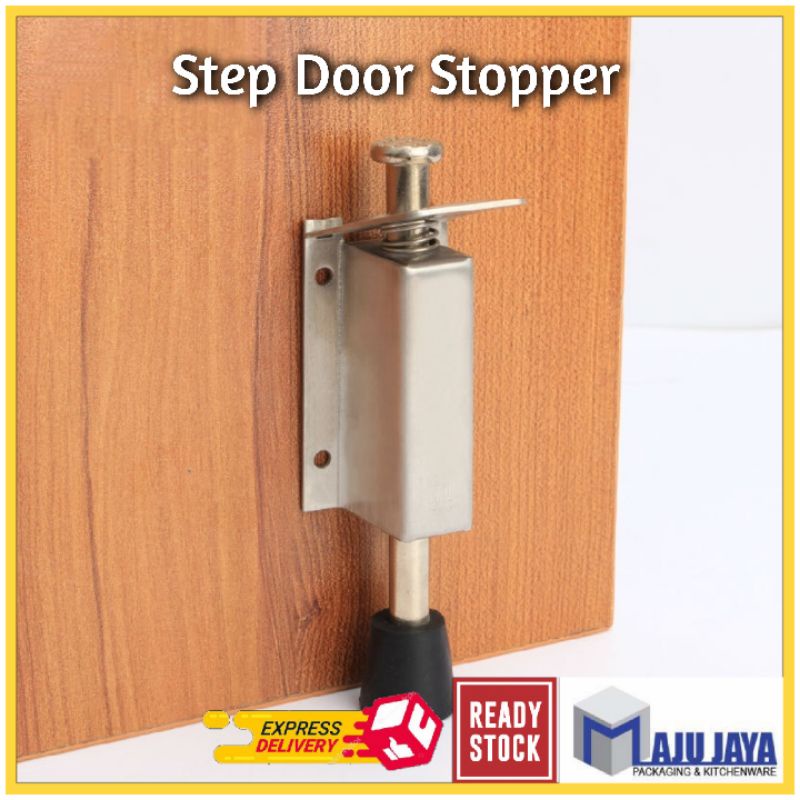 Step Door Stopper Stainless Steel Spring Loaded Door Holder Foot ...