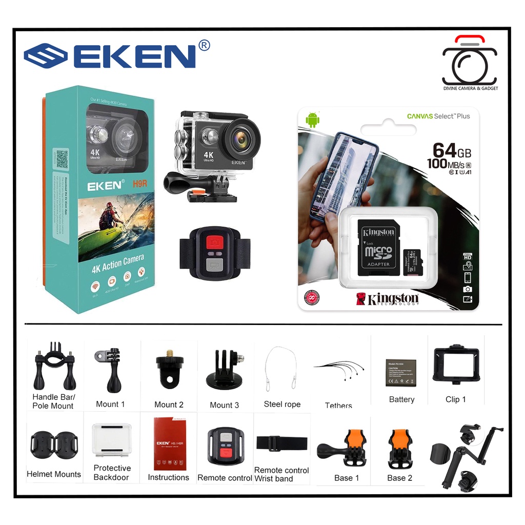 Eken h9r plus action hot sale camera