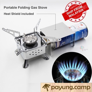 Outdoor BBQ Folding Gas Stove Head camping Picnic windproof Gas