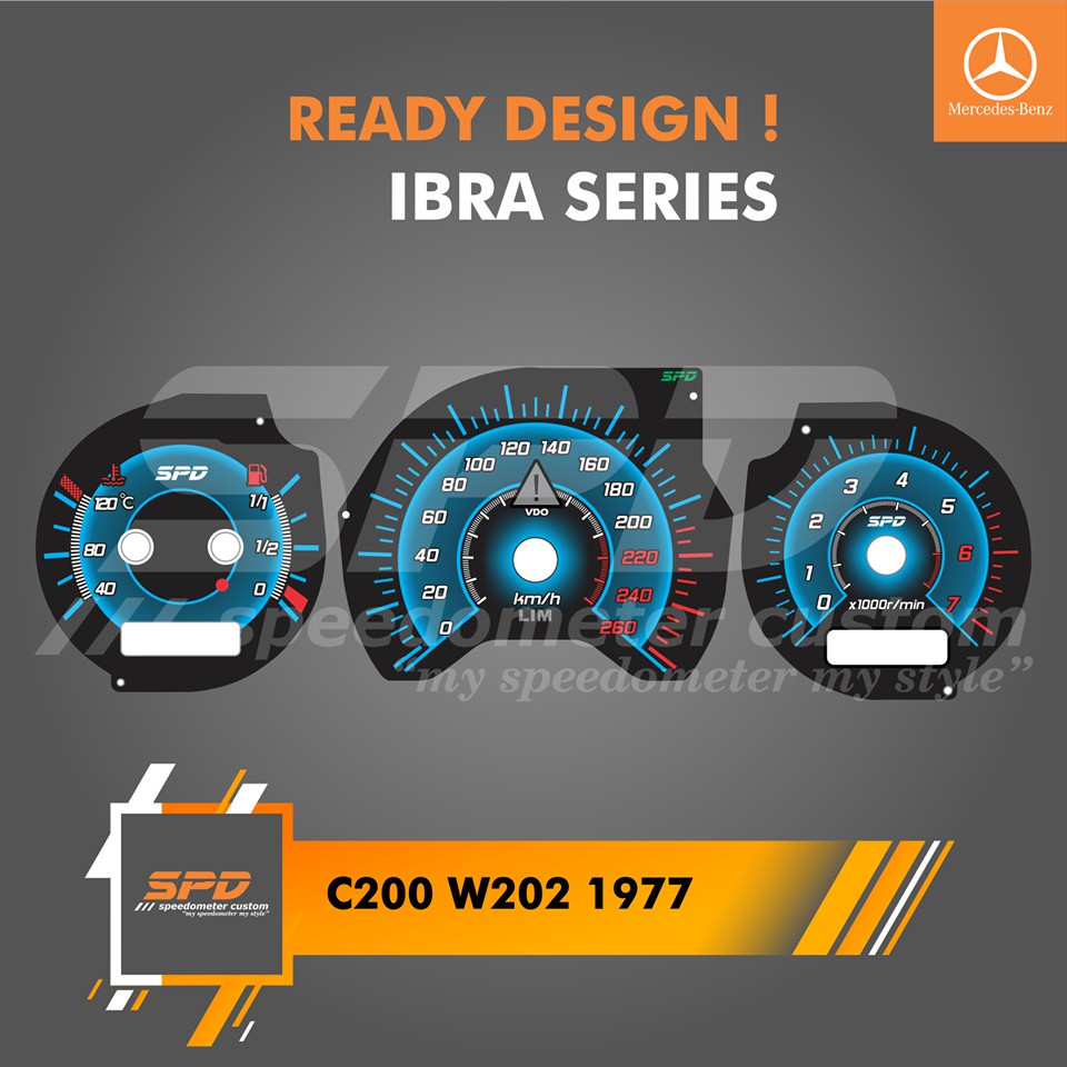 [ PREORDER ] Faceplate Overlay Custom Panel Instrument Cluster Meter Speedometer Custom Mercedes