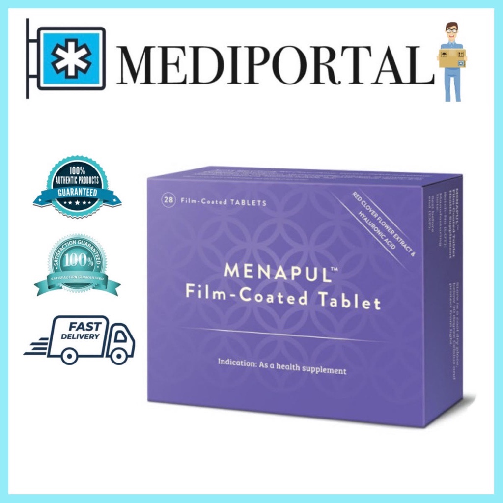 Mediportal [Hormone FREE] Menapul Red Clover Isoflavones and Hyaluronic