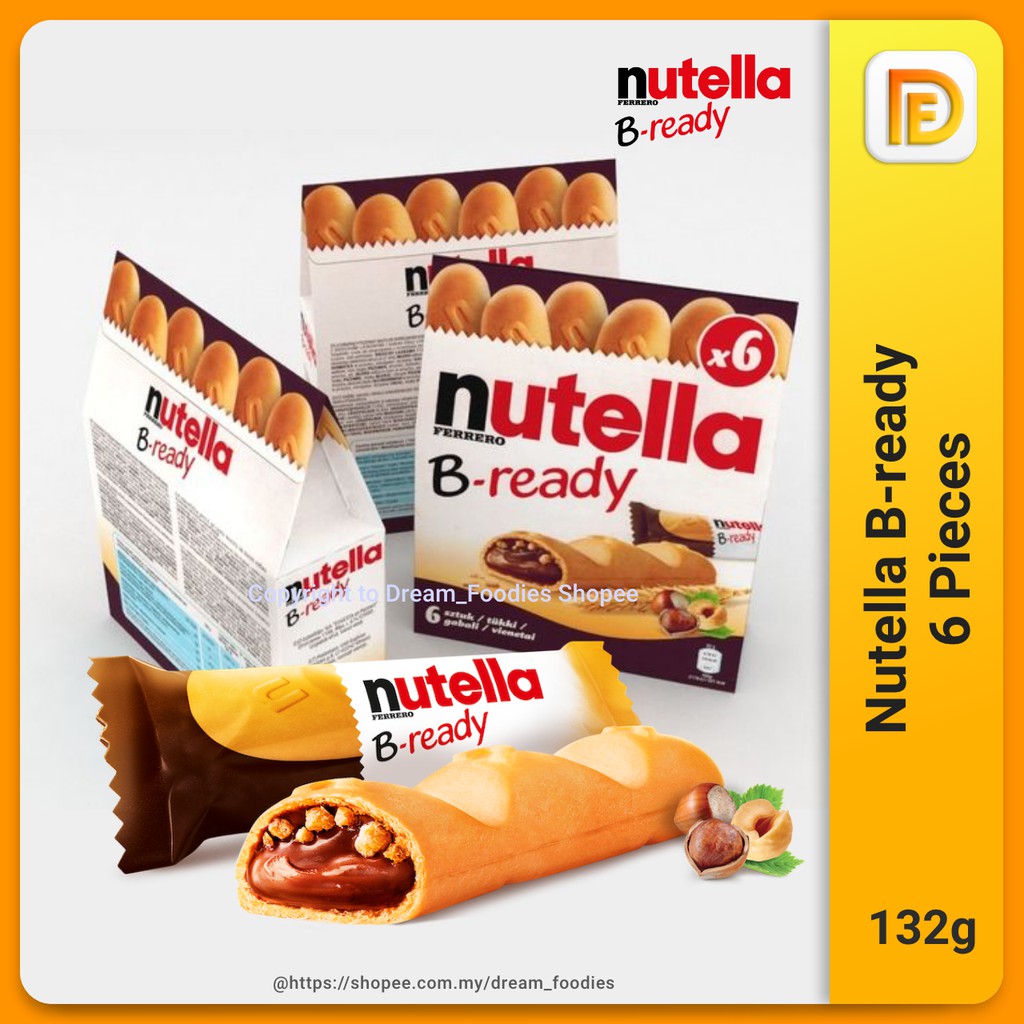 Nutella B-ready x6 Biscuits 132g (lot de 4) 