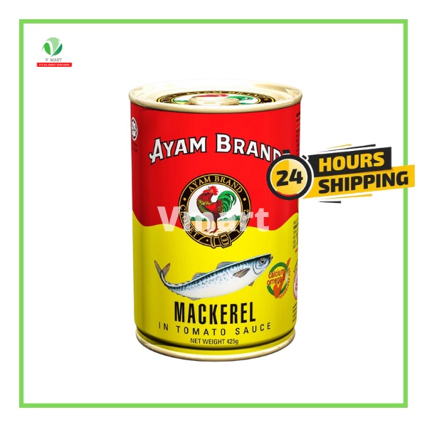 Ayam Brand Fish In Tomato Sauce Ikan Mackerel Sardines Cap Ayam Ikan