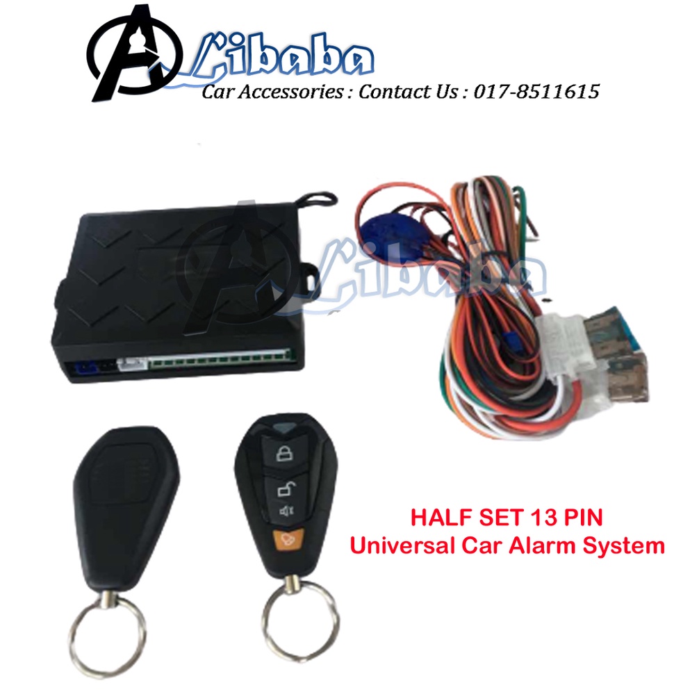 13 PIN Universal Security Car Alarm System Shopee Malaysia