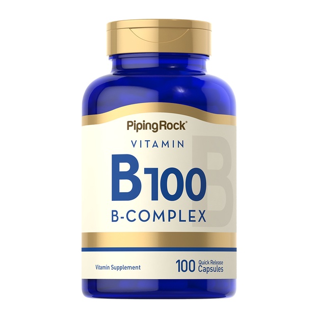 B-100 Vitamin B Complex, 100 Capsules (nervous_system_health, Red Blood ...